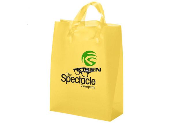 Shopping Hdpe / PE Plastic Bag With Handle Colorful OEM Design Printing Logo