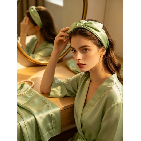 Richstar Satin Bow Knot Headband for Women – Premium Satin Finish with Lightweight Comfort and Secure Anti-Slip Fit