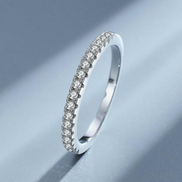 12# 13# 14# Bagues en acier inoxydable or Argent de luxe Moissanite