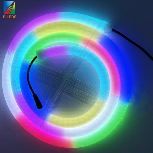 Diámetro de 30 mm 360 grados Flexible LED Neon Strip Tube IP66 longitud Cuerpo de silicona para bar Club Decoraciones navideñas Iluminación navideña