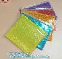 Saco acolchoado dos envelopes da bolha do zíper do slider encarregados do envio da correspondência plásticos, saco plástico do zíper da bolha, bolha plástica Maile do zíper do slider