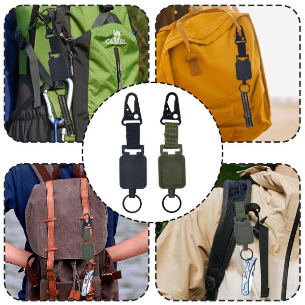 Deyi Badge Reel Heavy Duty Carabiner Badge Holder Extendable Badge Reel ID Holder Key Ring Steel Retractable