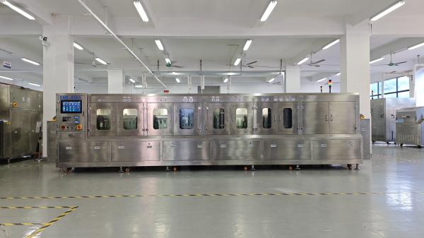 Inline cleaning machine and Rinse water recovery and purification system