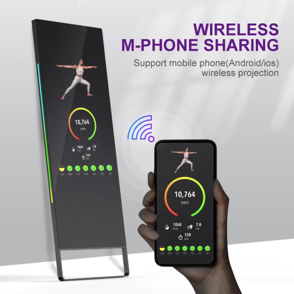 Signage 4k цифров зеркала фитнеса спорт волшебный рекламируя киоск дисплея