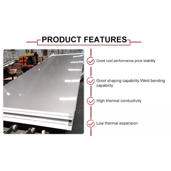 Fireproof Thickened SS Sheet 2b Finish , 8K Polished Stainless Steel Plate