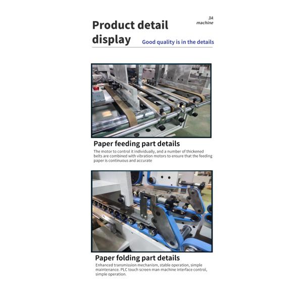 Управляемая ПЛК 3ACQ**580E полностью автоматическая машина для склеивания папок для высокоскоростного изготовления коробок