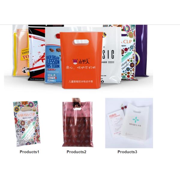 22×29cm Thickness 0.08mm LDPE Die Cut Handle Bag