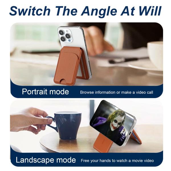 Premium Leather Magsafe Card Wallet Business Style Mag Safe Card Holder Adjustable