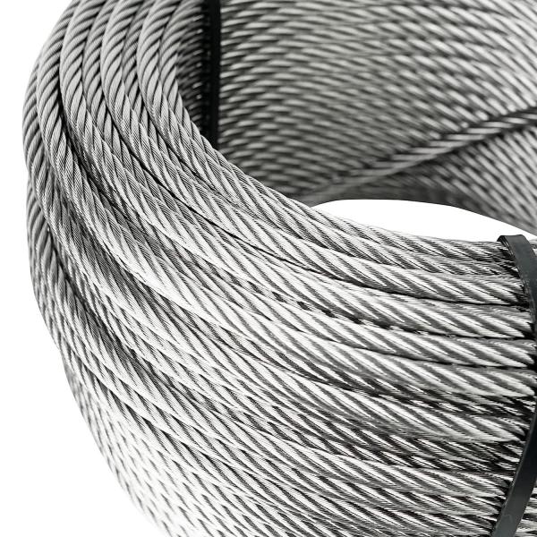 Non-coated 250FT Wire Rope Cable For Railing 7x7 7x19 1/8 Stainless Steel T316 Aircraft Deck Railing Cable