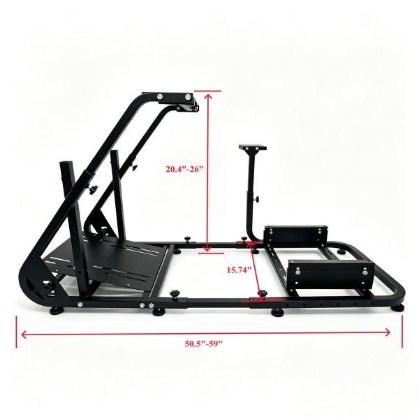 Custom Heavy Duty Aluminium Sim Racing Cockpit Rig Adjustable For Logitech Thrustmaster