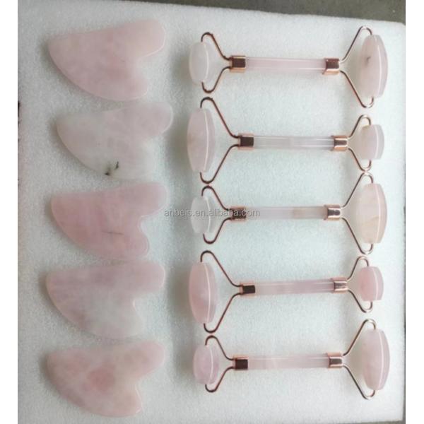 Jade Stone Rose Quartz Face Body Roller Body Guasha Tool For Massage SPA Beauty Tool