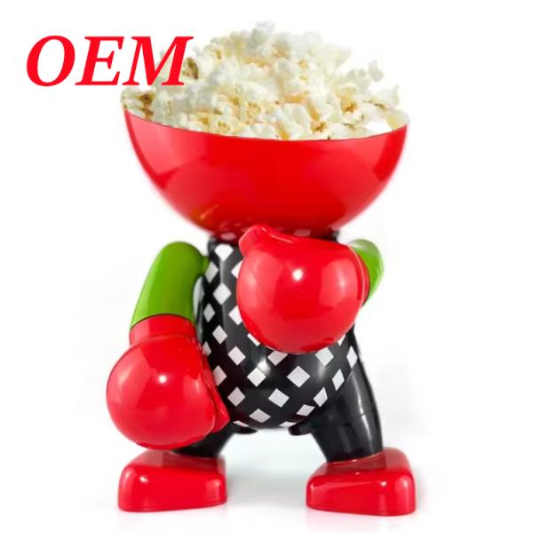 Plastic Popcorn Bowl Tub with Lid Food Grade Plastic Candy Cookie Container Popcorn Bowl Tubs For Movie Theater