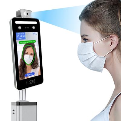 8 Inch Face Recognition Temperature Measurement Terminal Door Access Control