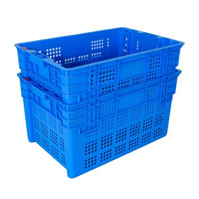 Supermercado de produtos hortícolas de PP Grilha de armazenamento Caixa de plástico Nestable Cesto para Movimento de frutas