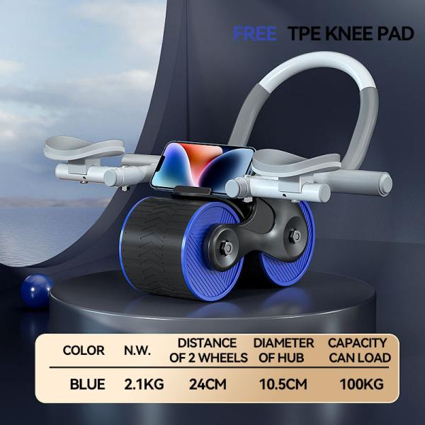 Home Workout Arms 10cm Fitness Ab Wheel Abdominal Automatic Rebound Rollers