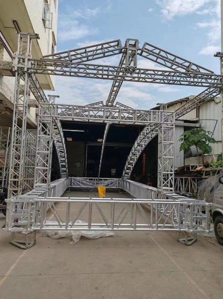 Aluminum Alloy DJ Stage Truss , Silver Lighting Stage Truss Triangle Shape