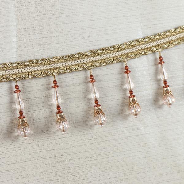 Handmade fashionable chain beads lace tassels fringes for curtain/sofa/pillow decoration