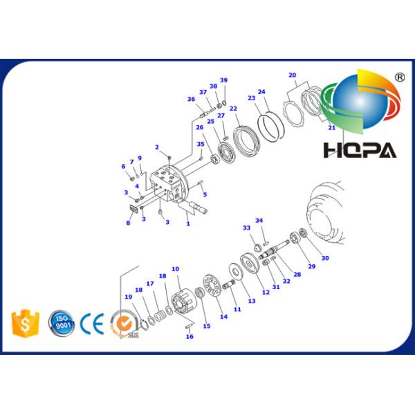TZ971B901000 TZ971B9010-00 Travel Motor Seal Kit For Komatsu PC75UU PC78US-5
