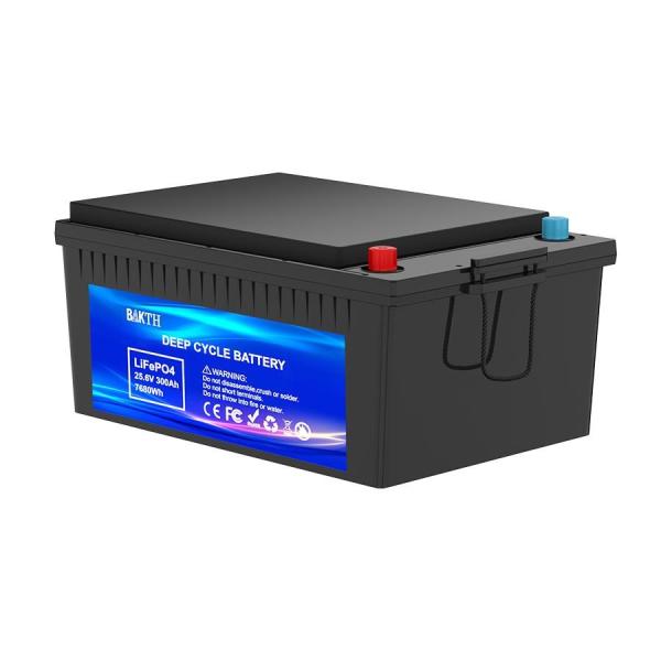 Batterie au lithium 24V haute efficacité 300Ah pour batterie au lithium LiFePO4 à décharge profonde