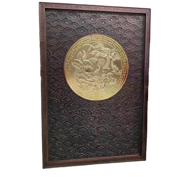 Tabique colgante de cobre amarillo del metal antiguo del estilo chino