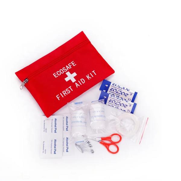 Red Bag with Logo Printing Car Emergency Roadside Kit for Family Camping and Car with 2 Years Shelf Life