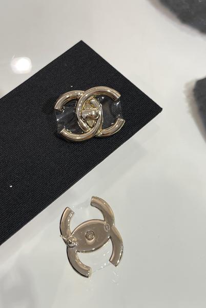 2025A Gold Book Closure CC Stud Earrings ,Fashion Earrings