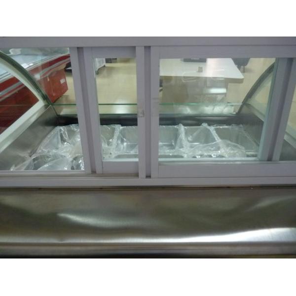 Замораживатель витрины мороженного 10 контейнеров с Danfoss под дном