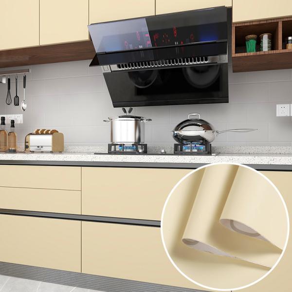 Water-proof and PVC Material for Home Decoration Solid Color Backsplash Wallpaper
