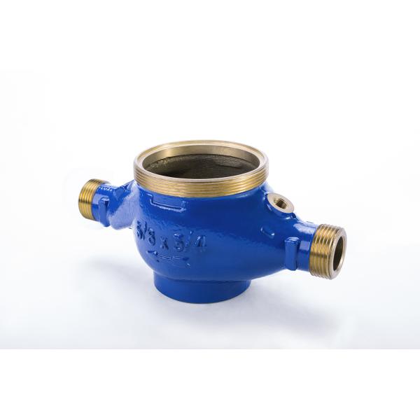 Blue Color Water Flow Meter Body Customized Water Meter Adapter Body DN 15-DN 50
