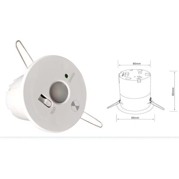 Modern 2.5 Inch Aluminum Embedded Downlight for Indoor Corridor Stair Aisle Emergency