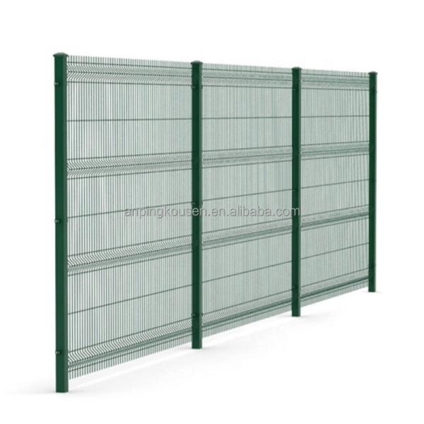 Résidence extérieure 3D courbée filet de fil de fer soudé clôture de jardin pour panneau de clôture en matériau métallique