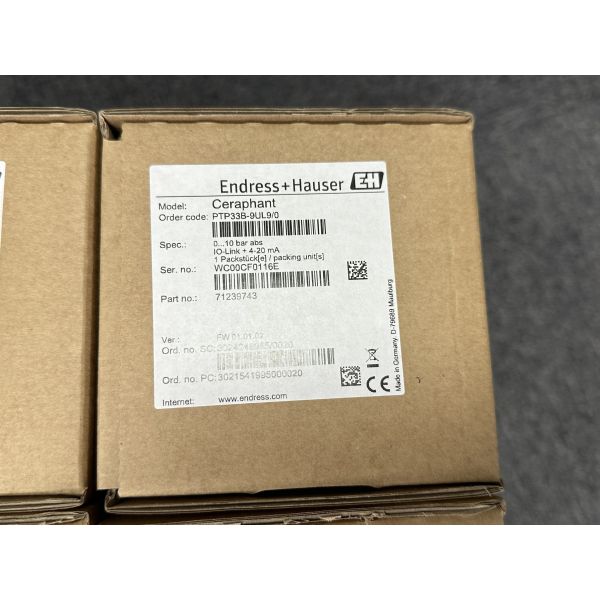 Endress+Hauser PTP33B-9UL90 | Hygienic Pressure Switch with IO-Link
