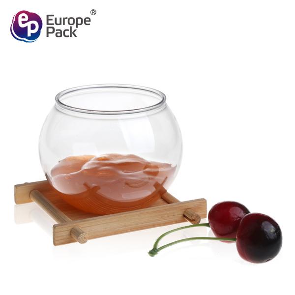 Round ball shape plastic cup dessert pudding,wholesale disposable clear plastic mini dessert cups
