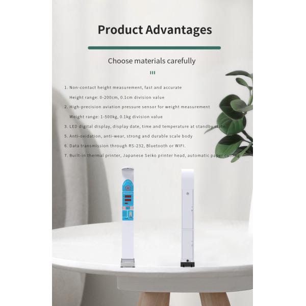 Professional Electronic Body BMI Test Machine with Printer Product Size 33*55*235cm
