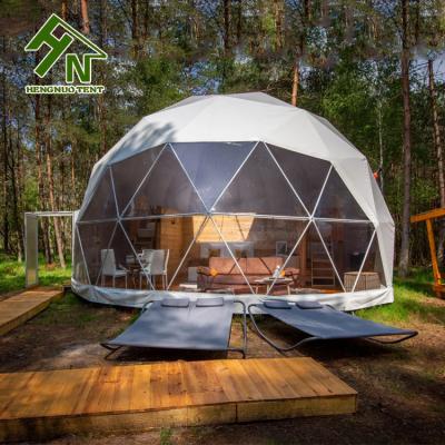 Glamping 4 pessoas exteriores da barraca da abóbada do diâmetro 9m grandes na floresta