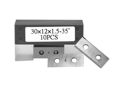30×12×1.5mm-35°For Woodworking Spiral / Helical Planer Cutter Head Or Lathe Turning 10pcs