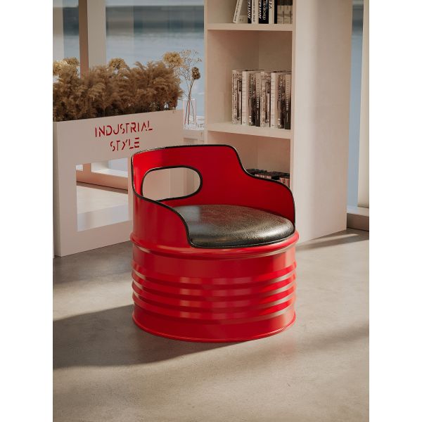 Industrial Oil Drum Coffee Table Customization Oil Drum Chair