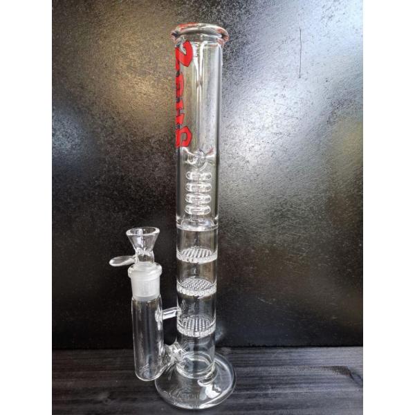 Three Layer Recycler Glass Bong Honeycomb Ablets Filter Bongs 12.5 Inch 18.8mm Joint