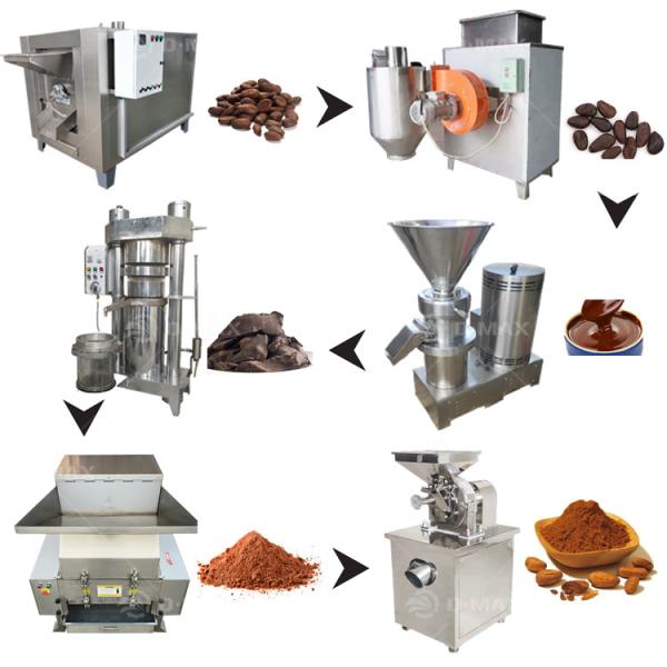 Stainless Steel Cocoa Bean Processing Line for Cacao Powder Manufacturing Machine