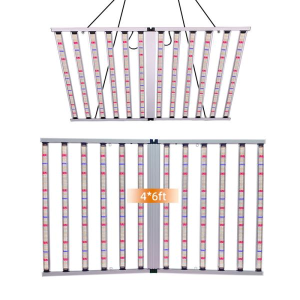 VEG BLOOM Foldable LED Grow Light with 102400LM Lumen and Daisy Chain Knob