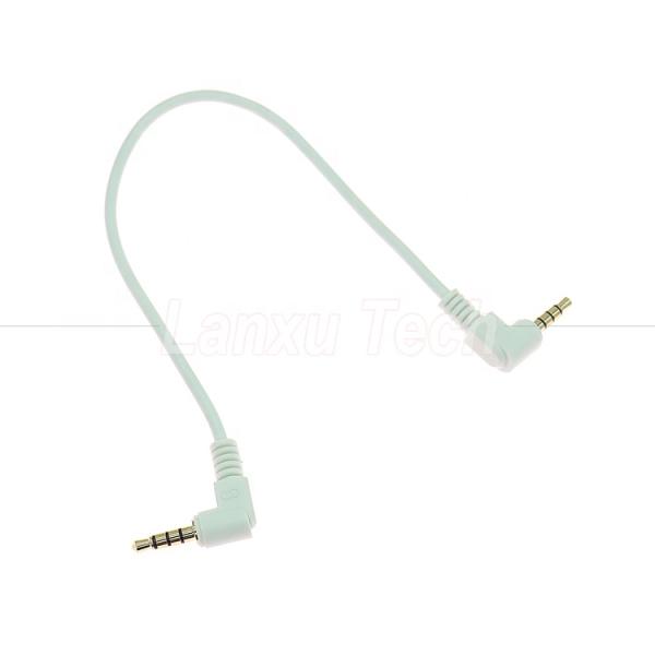 90 Degree Angle Male to Male 3.5mm 3 4 Poles TRS TRRS Mono Microphone Stereo Audio Jack Patch Adapter Cable for Headphone