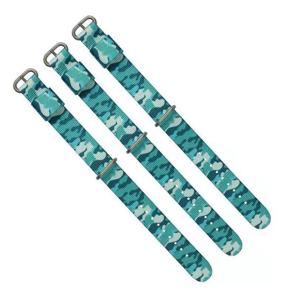 One Piece Camouflage Fabric Nylon Strap · 18-24mm | Logo Customization Available