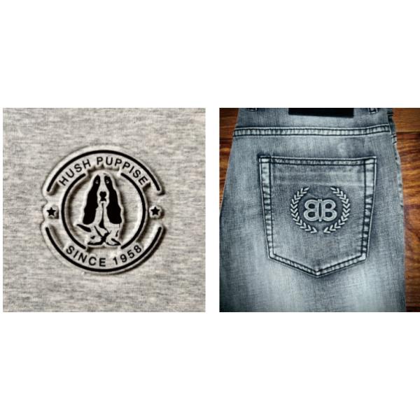 Industrial TPU Leather Logo Embossing Machine For T Shirt Clothing