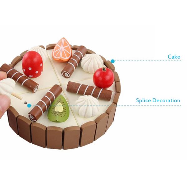 17PCS Simulation Wooden Mini Kitchen Set DIY Magnetic For Early Educational