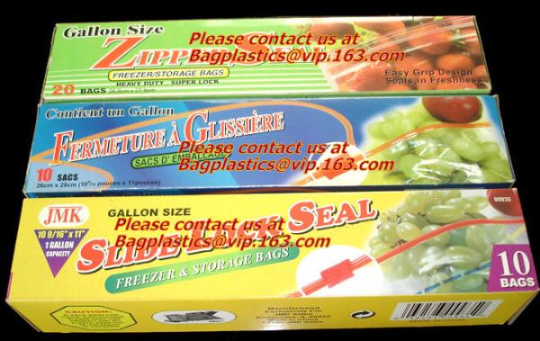 resealable, reclosable trasnparent freezer plastic k bag, Reclosable Grip Zip Smell