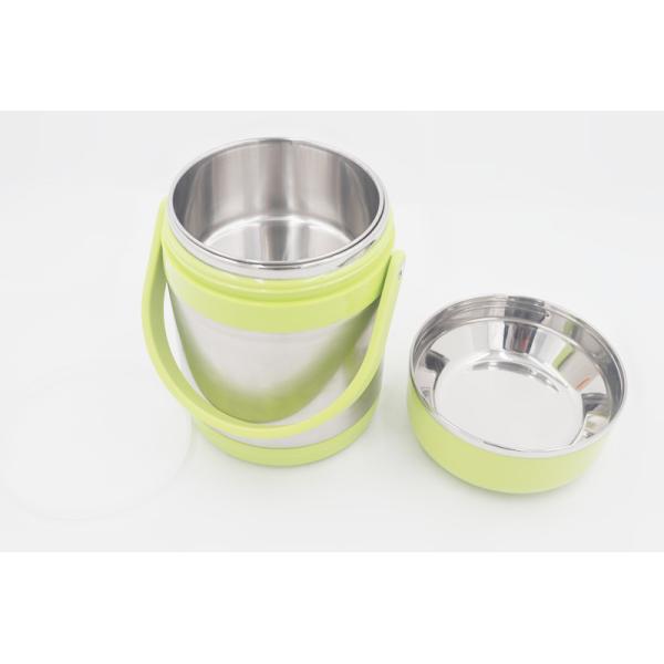 1.5L Outdoor used take away food container with plastic handle stainless steel portable food warmer