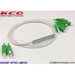 Mini Tube 2*8 Fiber Optic Splitter PLC Splitter with 1.0m 1.5m Length SC/APC LC