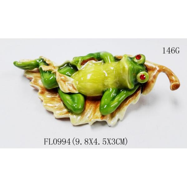 Frog enamel trinket jewelry box frog shape fancy jewelry gift box for Jewerly