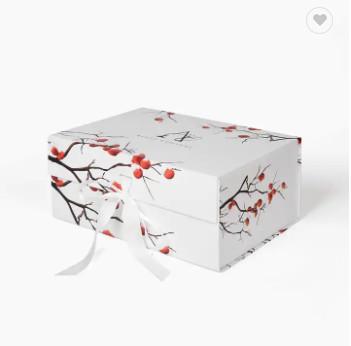 Custom Kids Clothes Packaging Paper Magnetic Fold Gift Box White Large With Ribbon