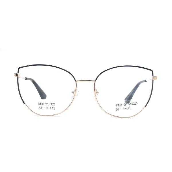 MD152 Stainless Steel Metallic Optical Frames for Women s Preference